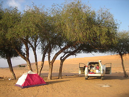 Camping dans les Wahibas Sands, Sultanat d'Oman