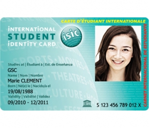 Carte ISIC - International Identity Student Card
