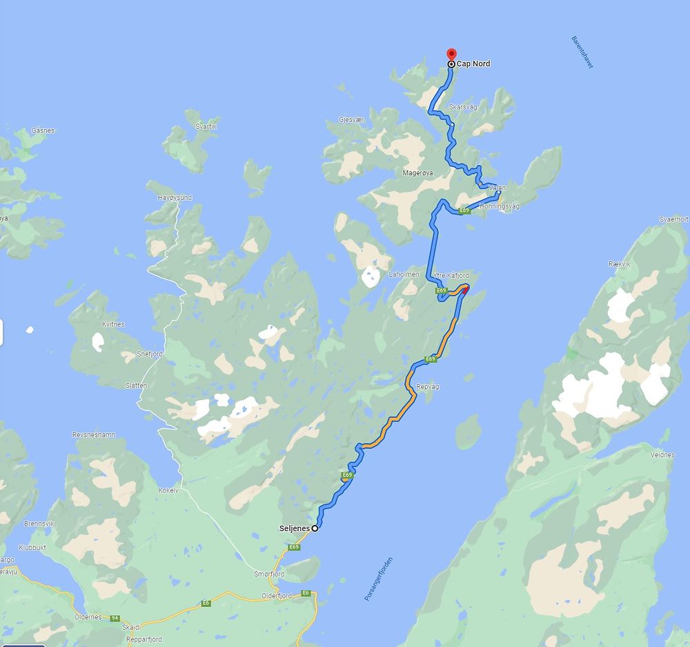 De Tromso au Cap Nord Aller/Retour en voiture - Yamafuda