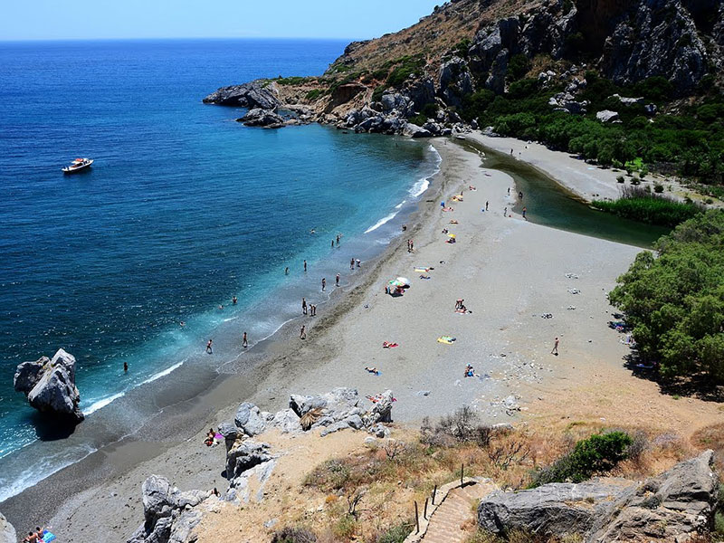 The amazing view when reaching Preveli Beach