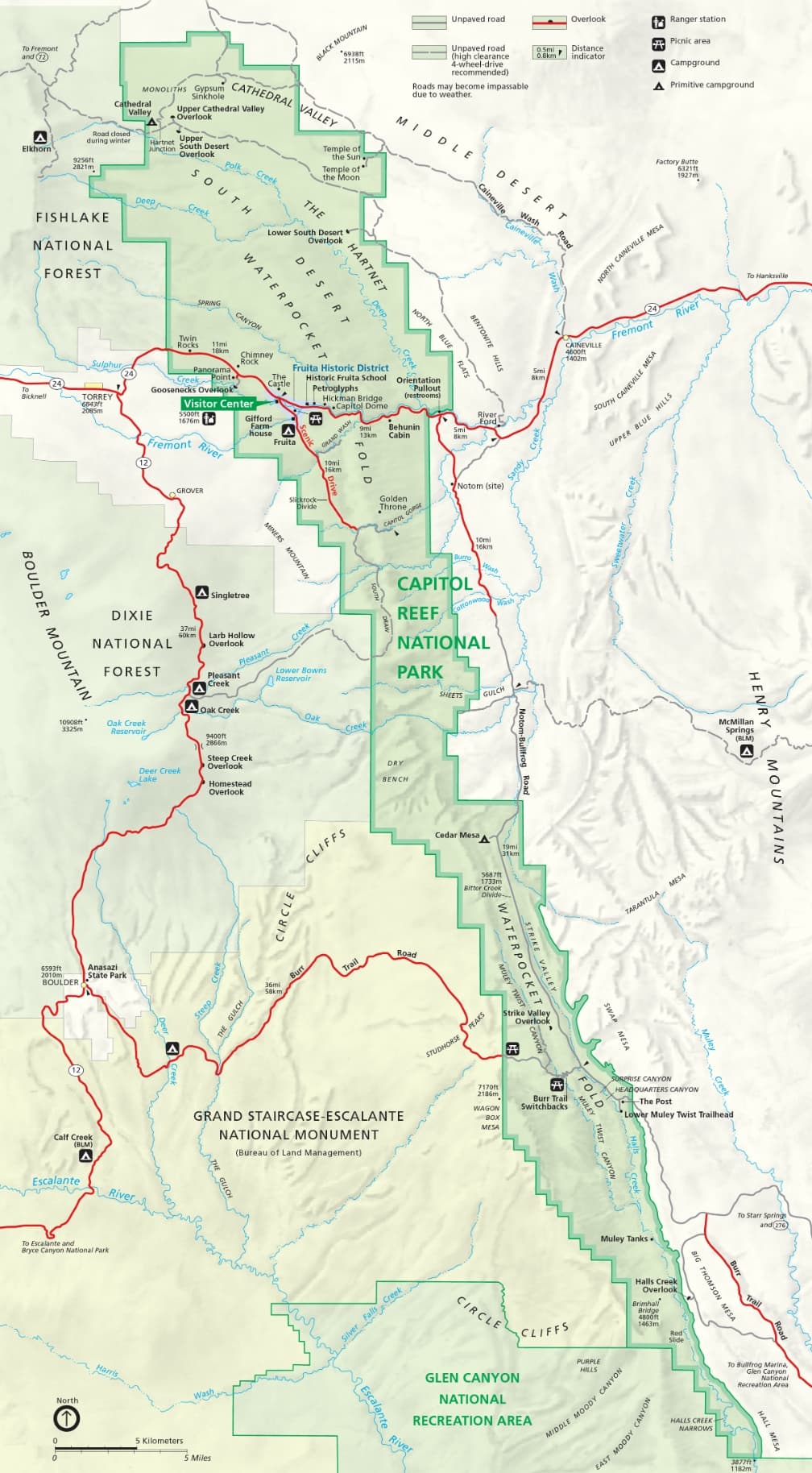 Capitol Reef Map