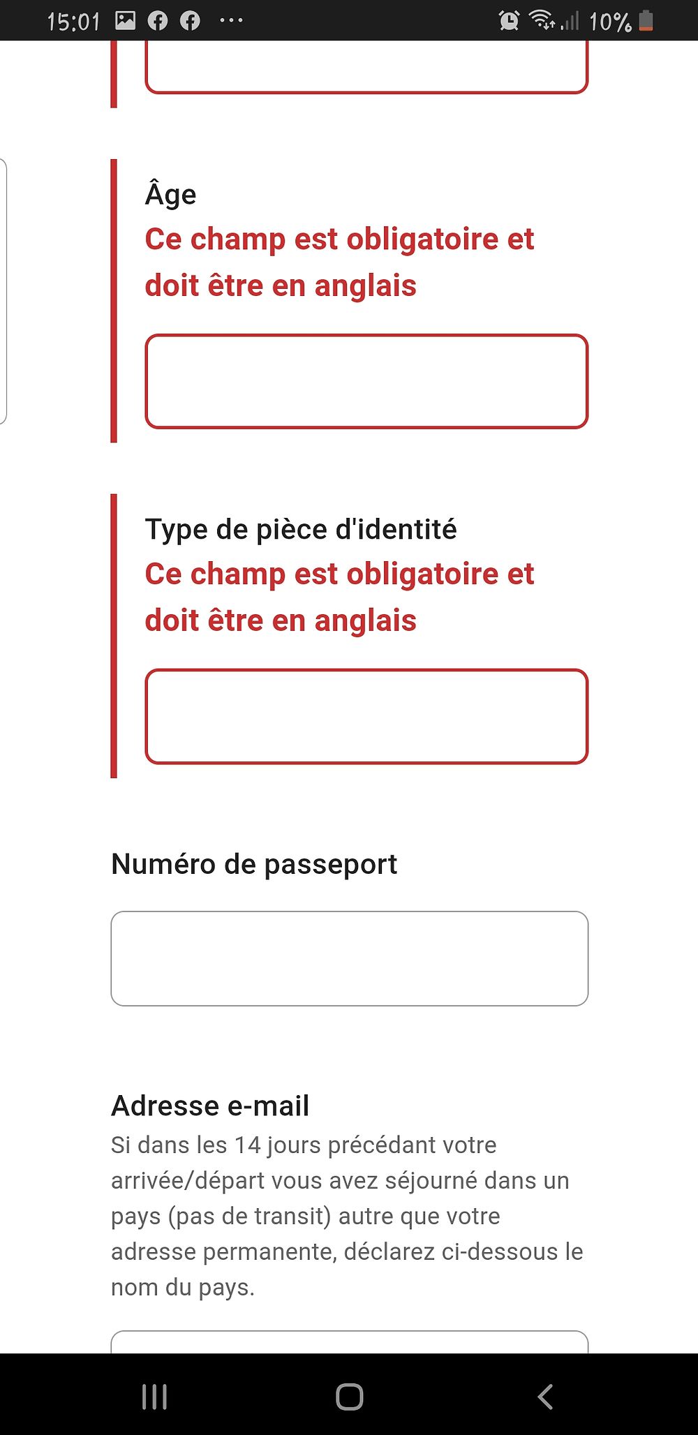 Formulaires à Remplir Avant L'enregistrement Pour Tous Les Passagers ...